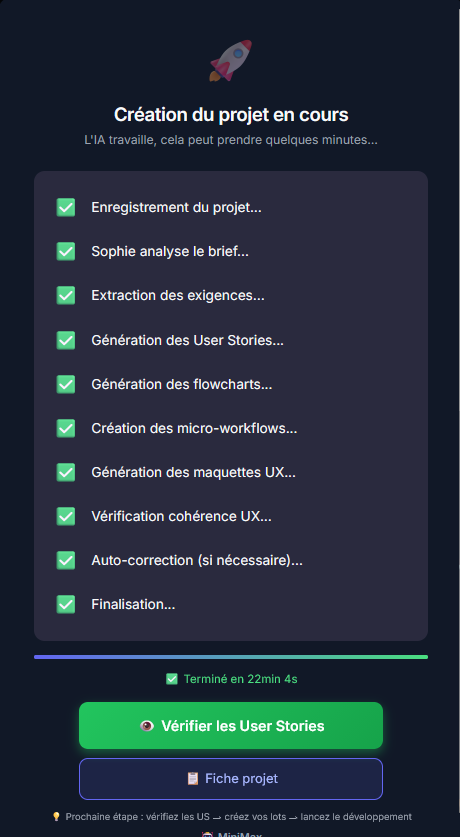 Capture LA TEAM — création du projet et génération des maquettes UX